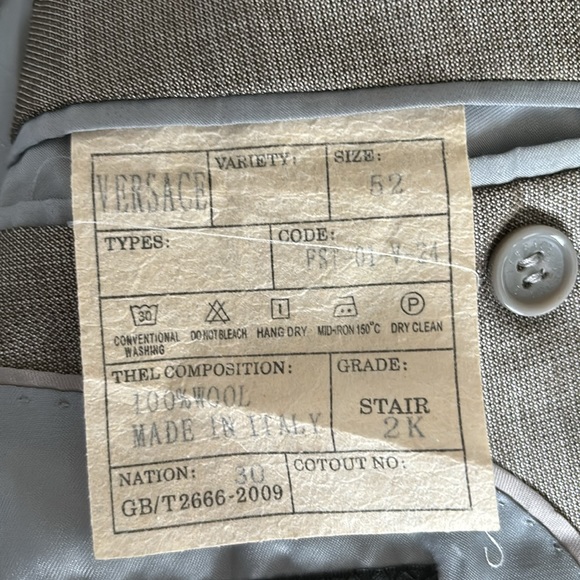 Versace 100% Wool Men’s Suit - Picture 9 of 16